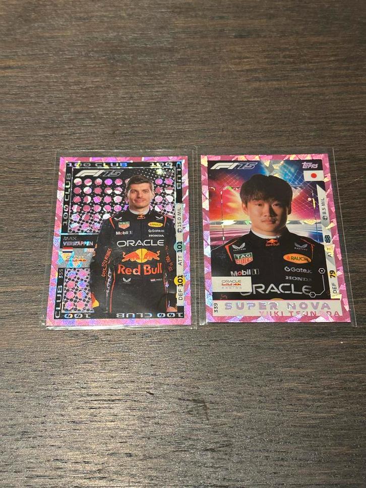 Formule Topps Pink Edition Verstappen & Tsunoda, Hobby en Vrije tijd, Verzamelkaartspellen | Overige, Nieuw, Losse kaart, Ophalen of Verzenden