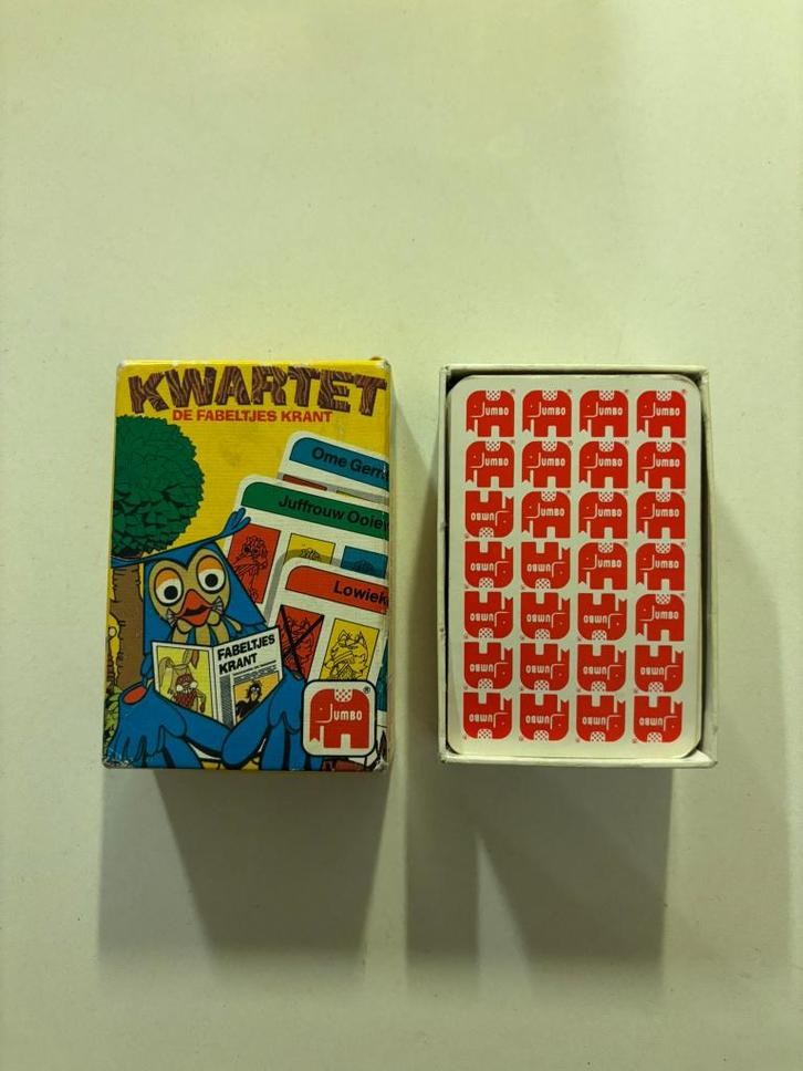 Jumbo spellen fabeltjeskrant meneer de uil kwartet spel!, Verzamelen, Speelkaarten, Jokers en Kwartetten, Gebruikt, Speelkaart(en)