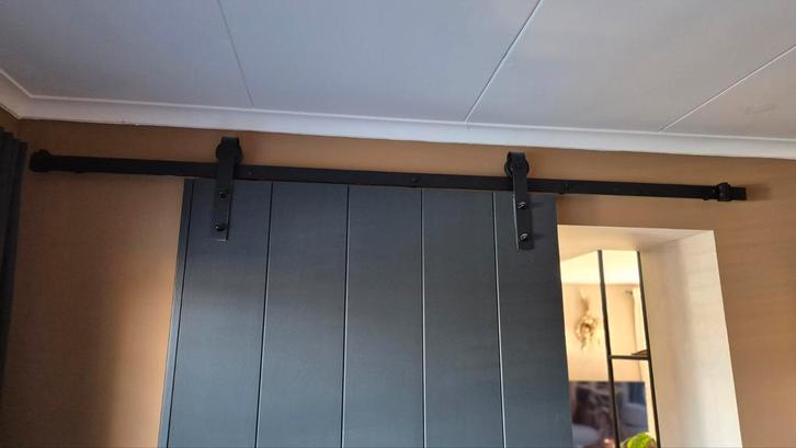 Schuifdeur railsysteem - Nieuw in doos, Doe-het-zelf en Verbouw, Deuren en Horren, Nieuw, Binnendeur, 200 tot 215 cm, 80 tot 100 cm