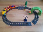 123 playmobil trein, rails, spoorwegovergang tunnel + sein, Kinderen en Baby's, Speelgoed | Playmobil, Ophalen of Verzenden, Zo goed als nieuw