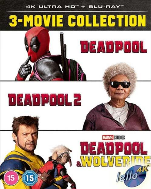 Blu-ray 4K: Deadpool 1, 2, 3 & Wolverine (2016/18/24) UK, Cd's en Dvd's, Blu-ray, Nieuw in verpakking, Actie, Ophalen of Verzenden