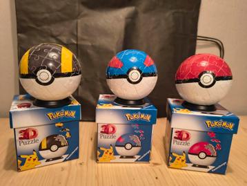 complete leuke kinder puzzels 3 stuks van pokemon beschikbaar voor biedingen