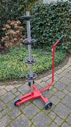 Verrijdbare velgenstandaard, Ophalen, Gebruikt