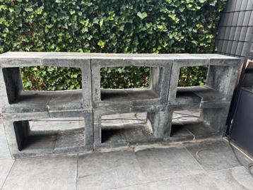 U element beton antraciet grijs 2 st 50x40x40 beschikbaar voor biedingen