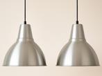 set IKEA FOTO aluminium lampenkappen Lennart Centervall , Ophalen, Gebruikt, Rond, Grijs