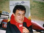 Jean alesi ferrari formule 1 handtekening foto, Verzamelen, Automerken, Motoren en Formule 1, Ophalen, Zo goed als nieuw, Formule 1