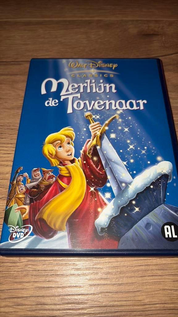 Merlijn de Tovenaar / Sword in the Stone van Walt Disney., Cd's en Dvd's, Dvd's | Tekenfilms en Animatie, Zo goed als nieuw, Amerikaans