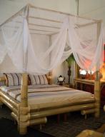 Bamboe hemelbed Bali 140-200, B-keuze, Huis en Inrichting, Slaapkamer | Bedden, Overige materialen, Overige kleuren, Bamboe, natuurlijk