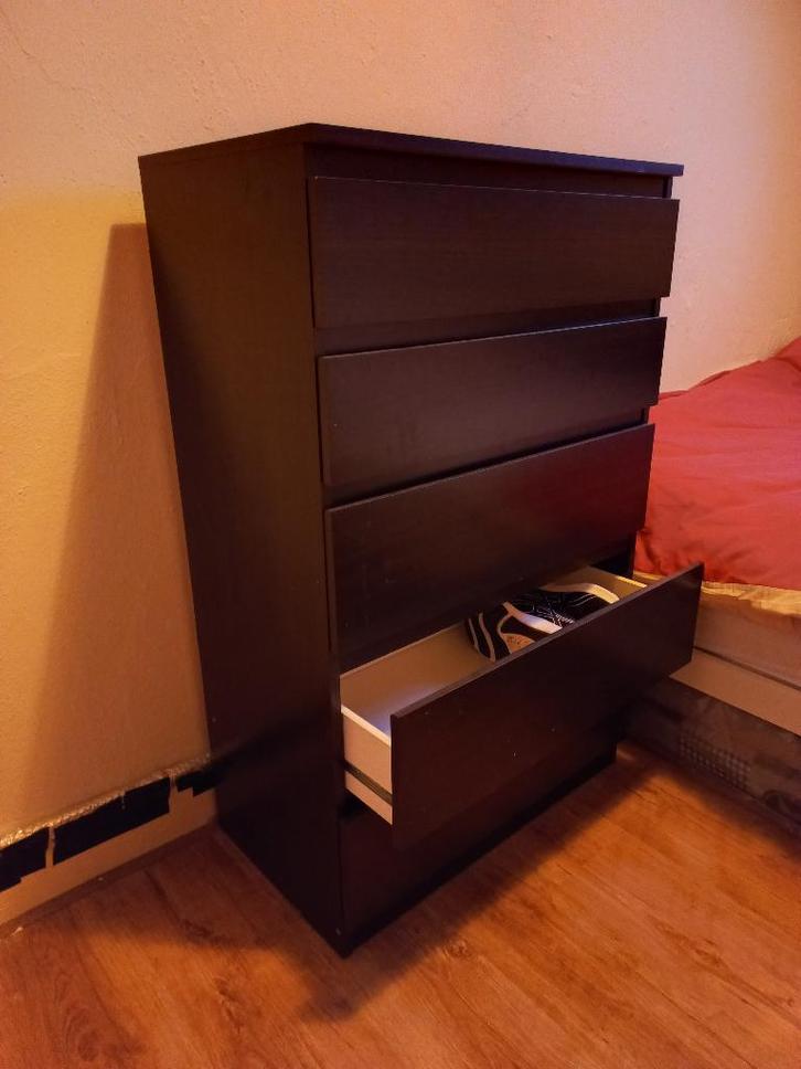 IKEA Malm ladekast 5 lades, Huis en Inrichting, Kasten | Ladekasten, Gebruikt, 100 tot 150 cm, 50 tot 100 cm, 25 tot 50 cm, Overige houtsoorten