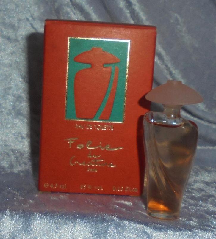 Volle parfum mini Gilles crerature folies + doosje, Verzamelen, Parfumverzamelingen, Zo goed als nieuw, Miniatuur, Gevuld, Ophalen of Verzenden