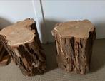 Boomstam bijzettafel acaciahout, Nieuw, Rond, 45 tot 60 cm, Minder dan 55 cm