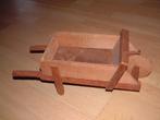 klein handgemaakt houten sier kruiwagentje kruiwagen, Ophalen of Verzenden, Gebruikt
