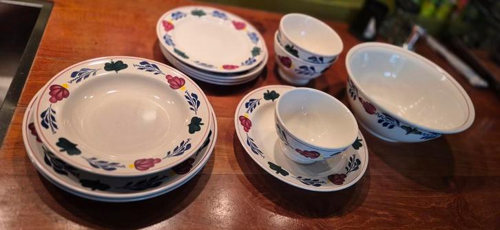 Boerenbont Royal Boch servies, Huis en Inrichting, Keuken | Servies, Bord(en), Boerenbont, Aardewerk, Ophalen of Verzenden