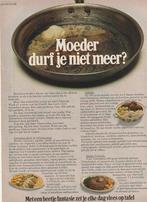Retro reclame 1973 Vlees in Boerenbont ovenschalen, Verzenden, Overige typen