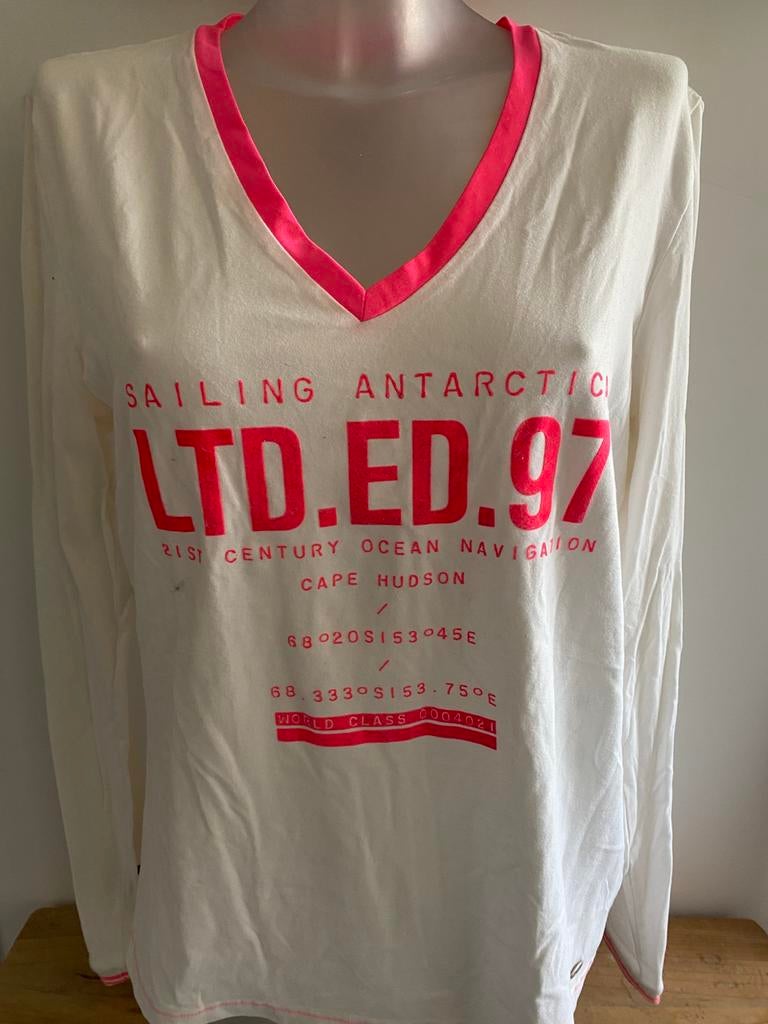 Gaastra longsleeve, Wit, Maat 42/44 (L), Ophalen of Verzenden, Zo goed als nieuw