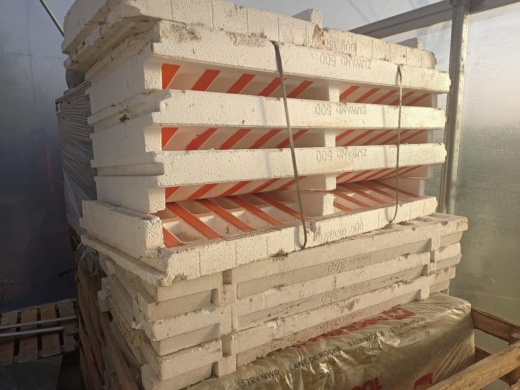 Isobouw PowerKist zijwand 1200x500mm 8 stuks, Doe-het-zelf en Verbouw, Isolatie en Afdichting, Ophalen, Gebruikt, Muurisolatie