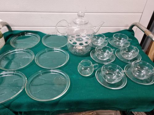 Theeservies glas 14 delig jenaer glas, Ophalen of Verzenden, 'T Olde Gre-j, Info@toldegrej.nl, Endepoelstraat 20f Didam