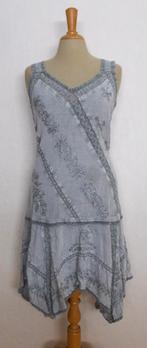 Apart Ibiza/hippie jurkje met borduursels en veter op rug! M, Maat 38/40 (M), Verzenden, Zo goed als nieuw, Grijs