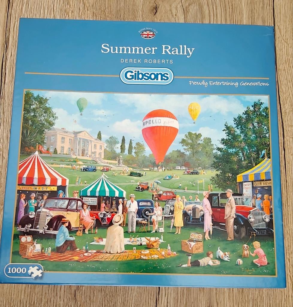 Gibsons Summer Rally puzzel 1000 stukjes, Ophalen of Verzenden, 500 t/m 1500 stukjes, Gebruikt, Legpuzzel