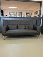 Prachtige Label Highnoon bank zwart leder, van den Berg, Niet ingevuld, 150 tot 200 cm, Niet ingevuld, Leer