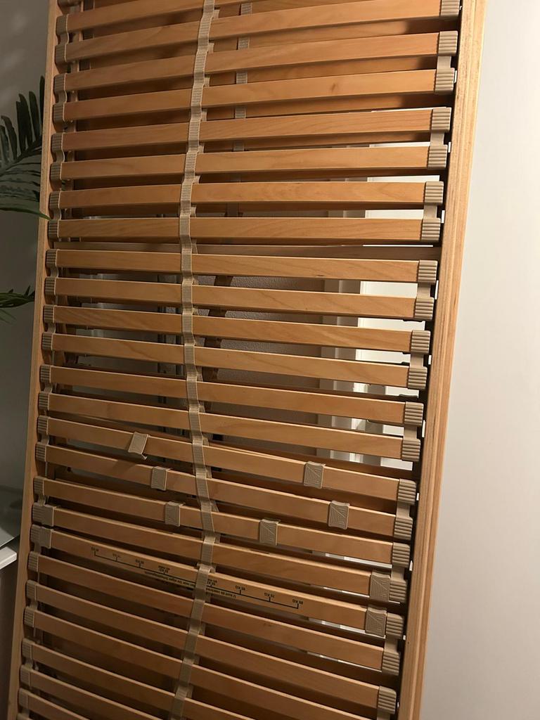 Lattenbodem 90 x 220, Huis en Inrichting, Slaapkamer | Matrassen en Bedbodems, Ophalen, 90 cm, Eenpersoons, Zo goed als nieuw
