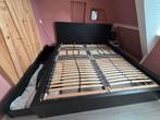 IKEA Malm bed 180x200 + lattenbodems + 2 lades, Ophalen, Gebruikt, Zwart, Tweepersoons