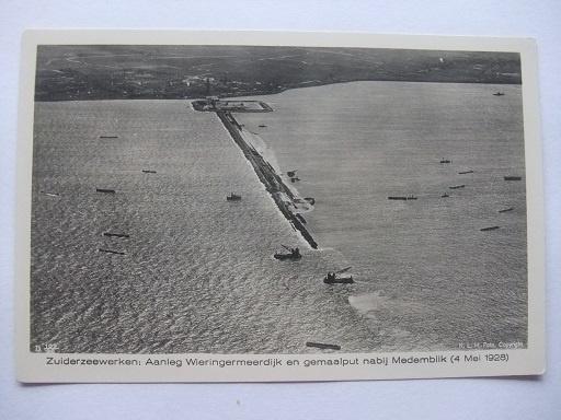 P245 Medemblik - aanleg Wieringermeerdijk 1928, Verzenden, 1920 tot 1940, Ongelopen, Noord-Holland