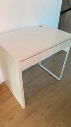 Klein wit bureautje met lade, Ikea Micke, Ophalen, Gebruikt, Bureau