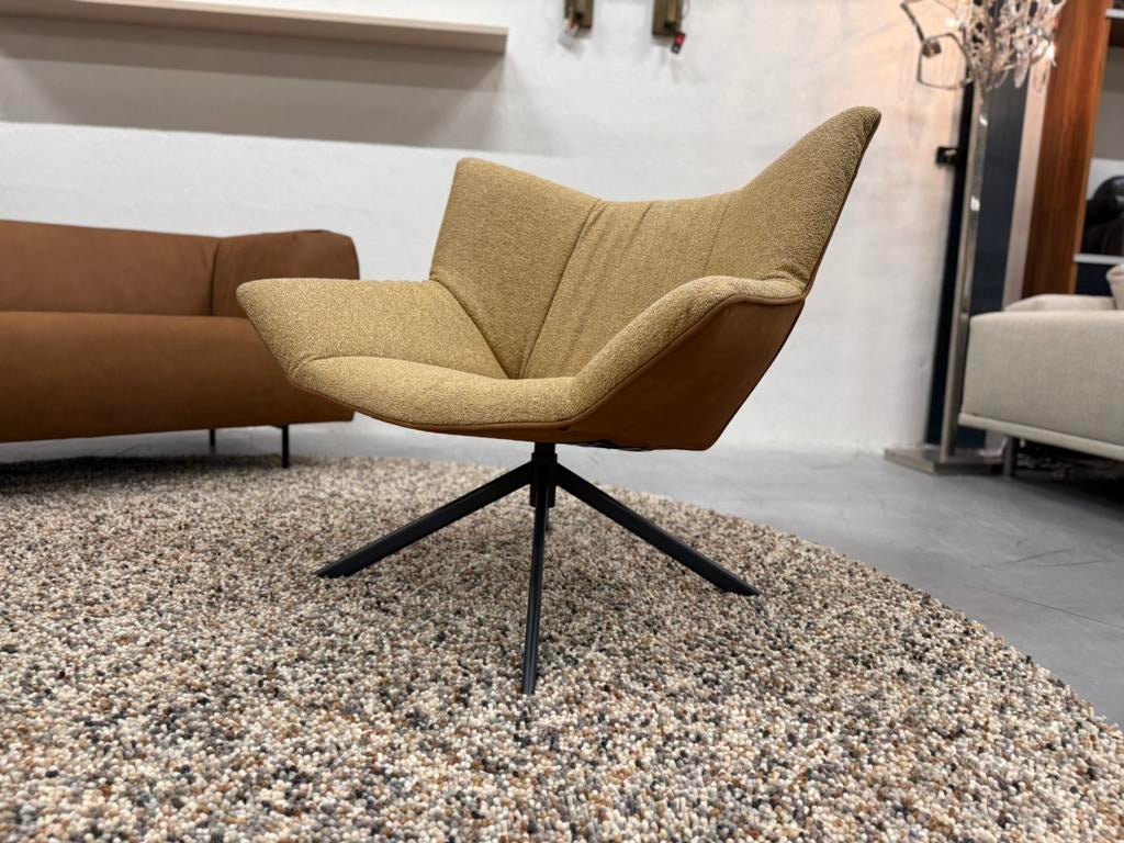 Nieuw Label Gustav Draai fauteuil Leer stof design stoel Gin