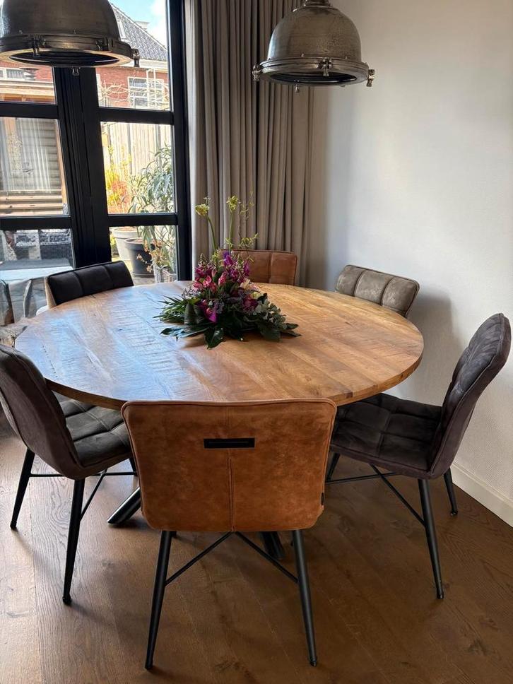 Complete eetkamerset, Huis en Inrichting, Tafels | Eettafels, Gebruikt, 100 tot 150 cm, 100 tot 150 cm, Vijf personen of meer