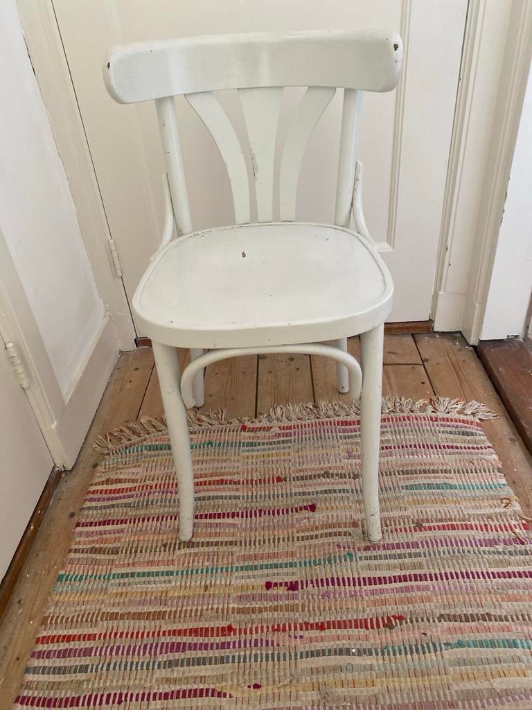 Witte keukenstoelen, 4 stuks, Ophalen, Gebruikt, Wit, Vier