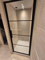 Douchedeur matzwart, verstelbaar 87-90x210 cm, z.g.g.a.n., Ophalen, Zo goed als nieuw, Glas, Douche
