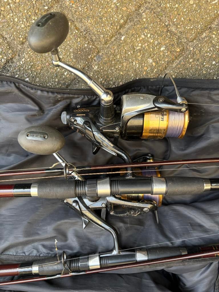 Karperset + foudraal, Watersport en Boten, Hengelsport | Karpervissen, Ophalen of Verzenden, Zo goed als nieuw, Overige typen