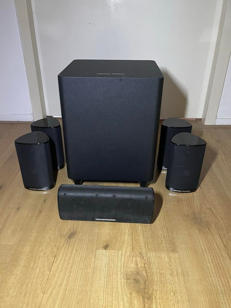 Harman Kardon Surround Set 5.1, Audio, Tv en Foto, Luidsprekers, Zo goed als nieuw, Complete surroundset, 120 watt of meer, Ophalen