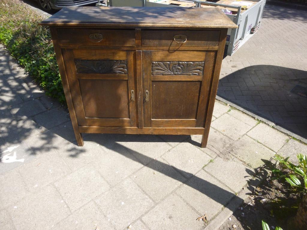 Eiken Kastje, Ophalen, Gebruikt, Eikenhout, 25 tot 50 cm