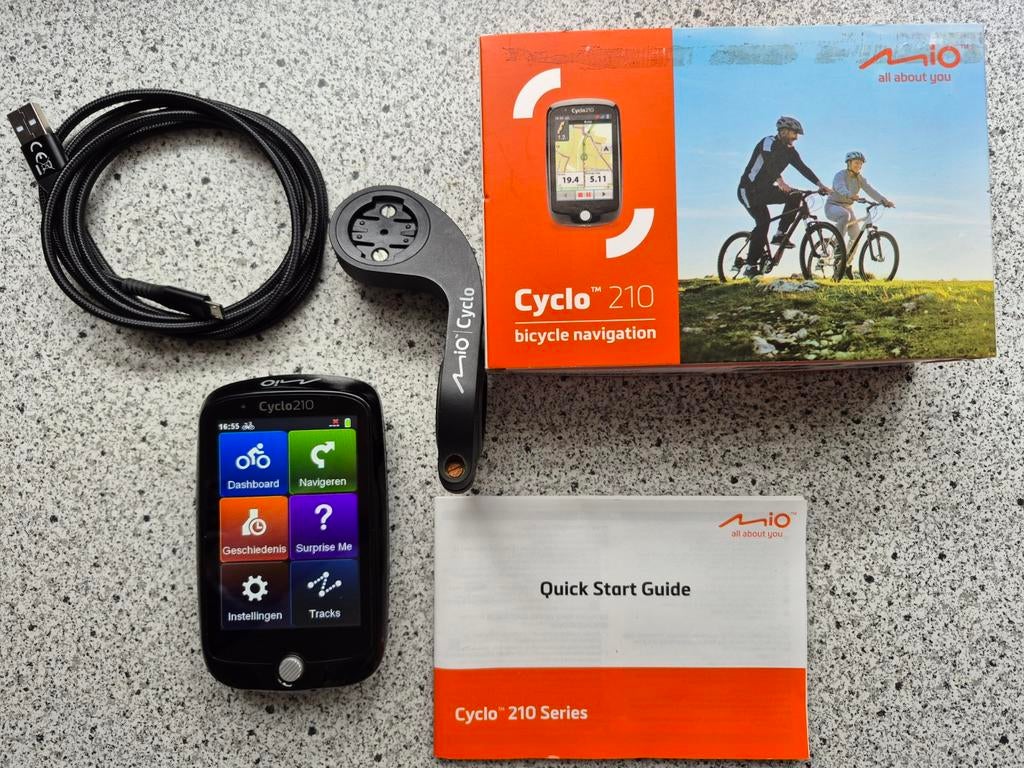 Mio Cyclo 210 Fietsnavigatie, Fietsen en Brommers, Fietsaccessoires | Fietscomputers, Zo goed als nieuw, GPS, Ophalen of Verzenden