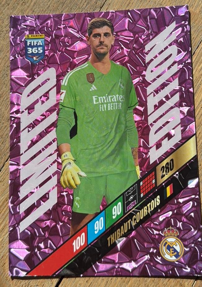 FIFA 365 Panini Adrealyn Thibaut courtois Limited Edition, Ophalen of Verzenden, Zo goed als nieuw, Plaatje