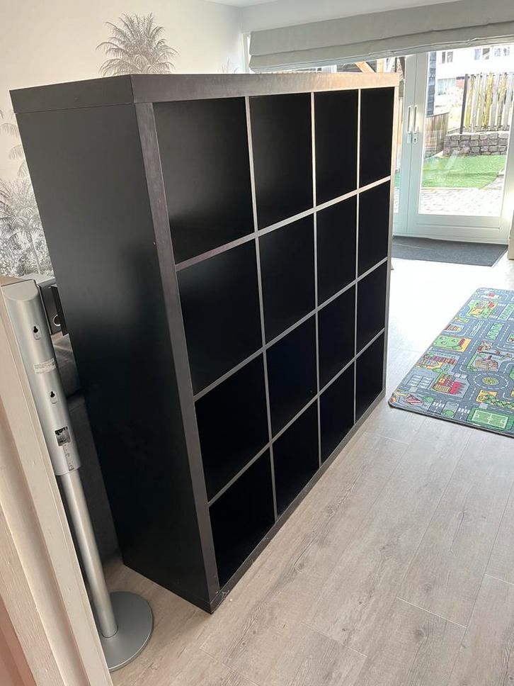 Ikea Expedit kast zwartbruin 150x150x34 cm, Huis en Inrichting, Kasten | Overige, Gebruikt, Ophalen