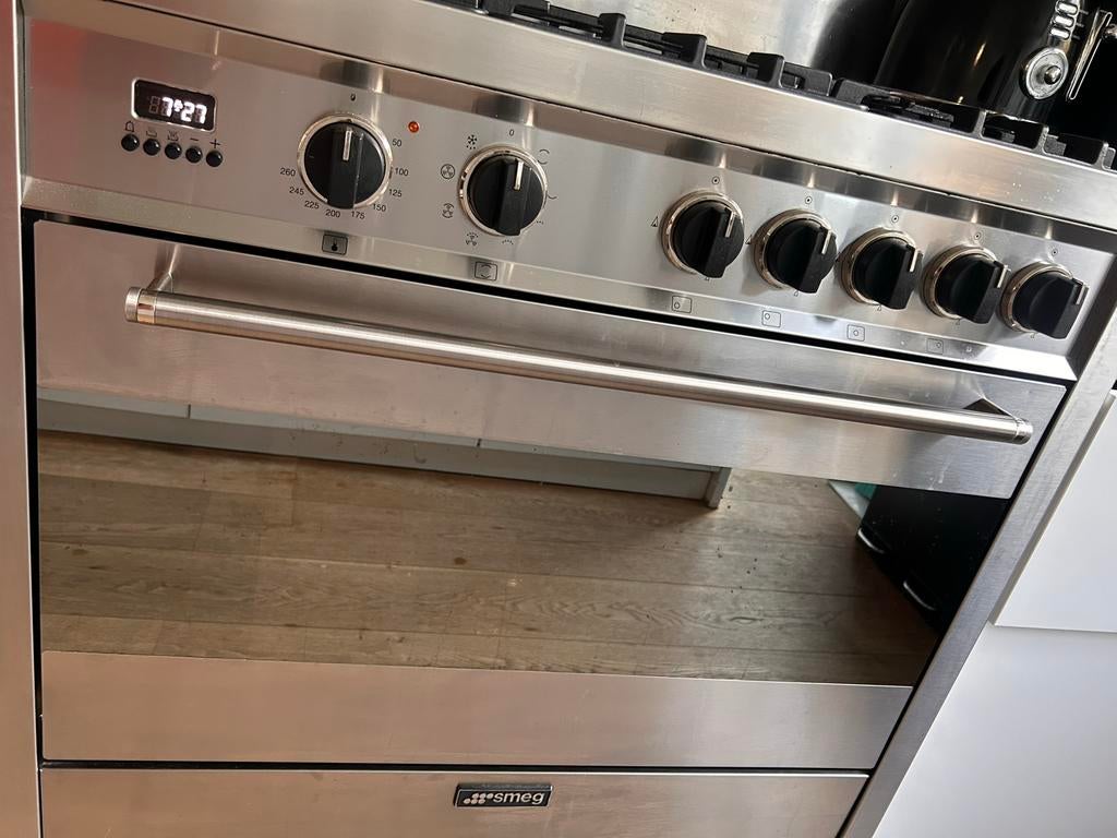 Smeg gasfornuis met elektrische oven, Ophalen, Gebruikt, 60 cm of meer, Gas
