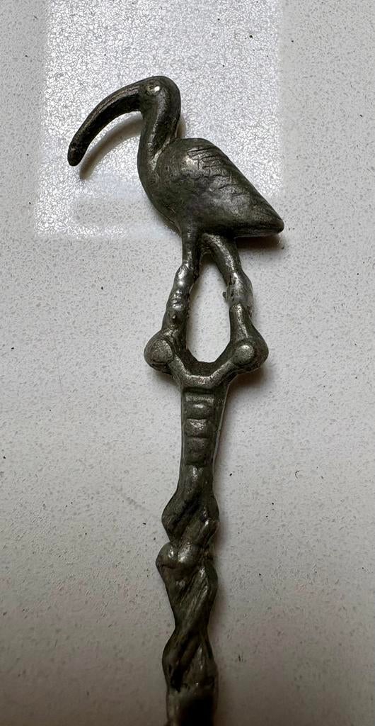 Lepel, souvenier met Ibis, Ophalen of Verzenden