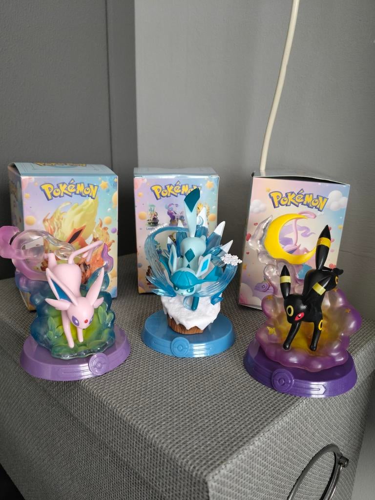 Pokemon Eeveelutions figuren: Umbreon, Espeon en Glaceon, Ophalen of Verzenden, Nieuw