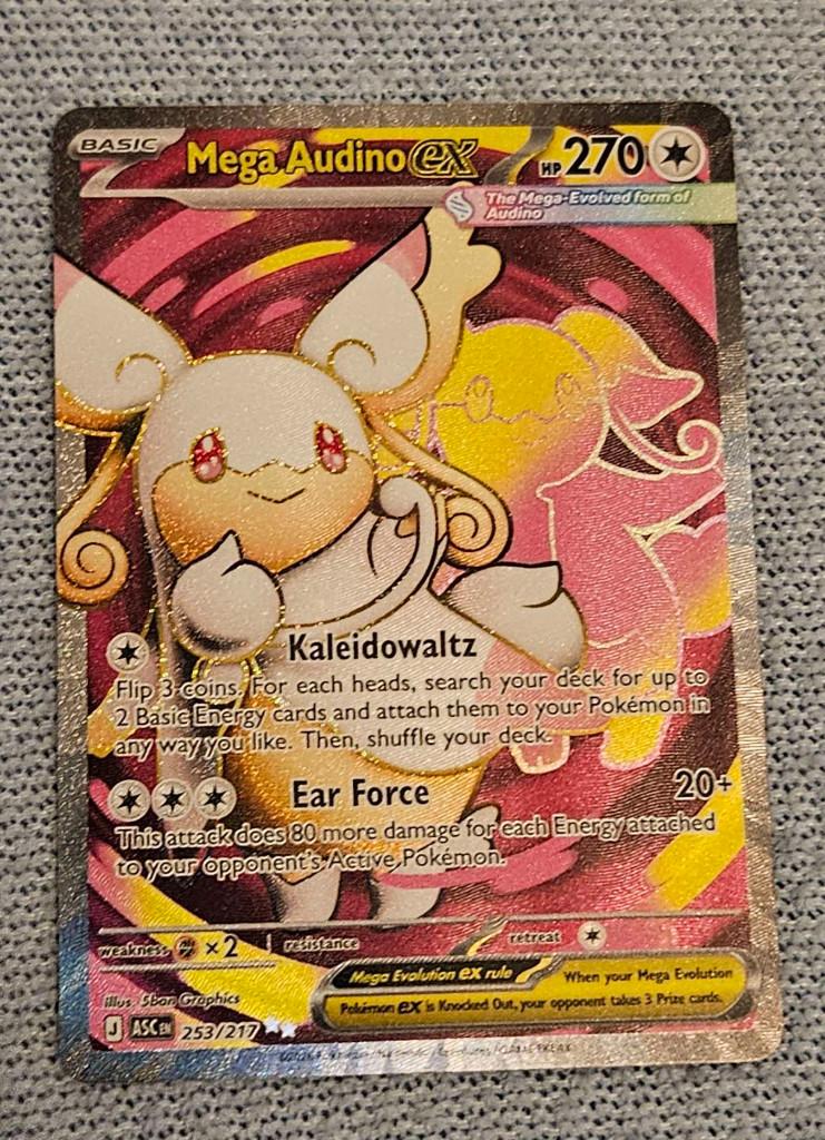 Pokemon Mega Audino ex (ASC 253), Ophalen, Nieuw, Losse kaart, Foil
