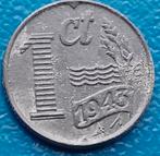 1 Cent 1943 - Zink, Postzegels en Munten, Munten | Nederland, Verzenden, Koningin Wilhelmina, 1 cent