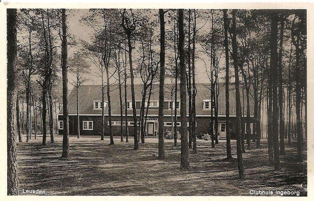 Leusden, Clubhuis Ingeborg, Verzamelen, Ansichtkaarten | Nederland, Ophalen of Verzenden, 1920 tot 1940, Gelopen, Utrecht