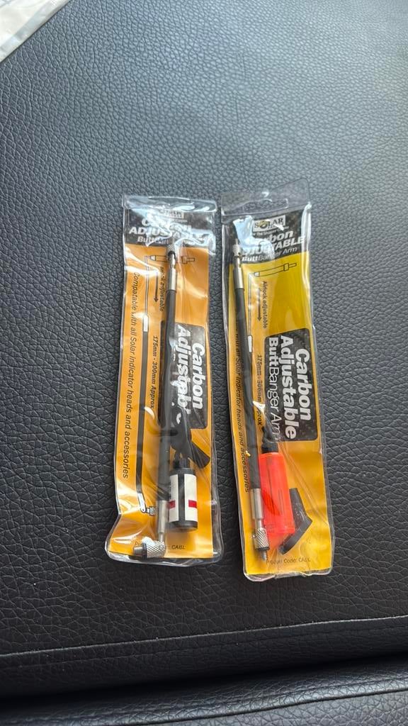 2 Solar Carbon Adjustable Butt Banger Arm Nieuw, Watersport en Boten, Hengelsport | Karpervissen, Ophalen of Verzenden, Nieuw