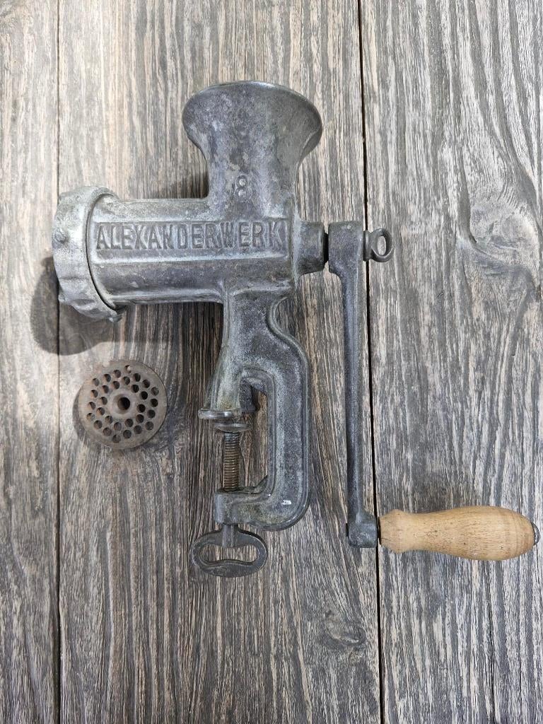 prachtige vintage gehaktmolen van het merk Alexanderwerk, Ophalen