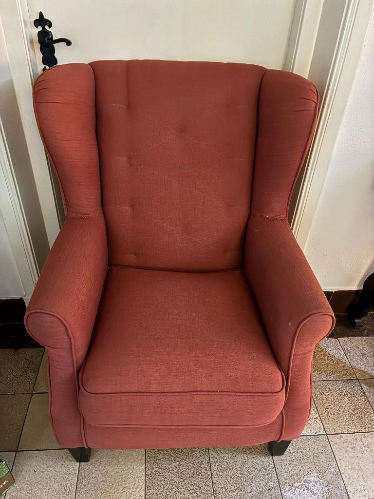 fauteuil, Ophalen, Gebruikt, Fauteuil, Rood