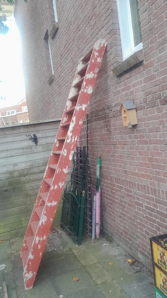 Houten trap, Ophalen, Gebruikt, Trap, 2 tot 4 meter