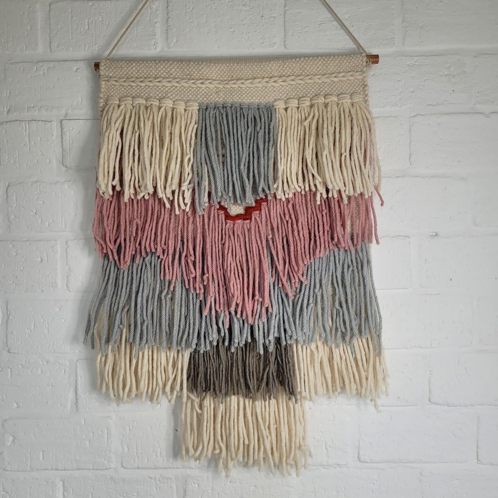 Macrame wandkleed jute 95% wol bohemian 50x77 cm, Ophalen of Verzenden, Zo goed als nieuw