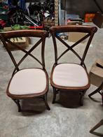 2 bitro stoelen met stoffen zitting, Ophalen, Gebruikt, Eén